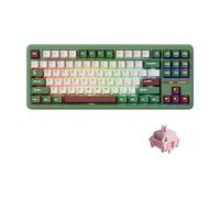 Akko Tastiera cablata TAC87, 88 tasti, layout 80% TKL USA, Matcha Red Bean Hot-Sswap, tastiera meccanica da gioco, con cappucci per tasti PBT nel profilo Cherry (Stellar Rose Switch)