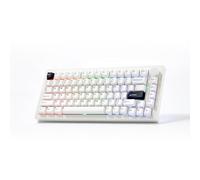 Akko Tastiera da gioco 5075 V3 nera su bianca, 75% VIA Multi-Mode Guarnizione Montaggio Tastiera Meccanica VIA Programmabile con RGB Retroilluminato Interruttore Rosa Gelo Sostituibile a caldo