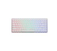Akko Tastiera meccanica wireless Air 01 a basso profilo RGB retroilluminata, layout Mac nativo sostituibile a caldo 2,4 GHz/cablato/BT Tastiera da gioco in alluminio, bianco nuvoloso, Kailh Drift