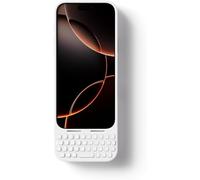 Akko Tastiera MetaKey per iPhone 17 Pro Max, custodia con tastiera che massimizza lo spazio sullo schermo per una digitazione precisa, Bianco nuvola