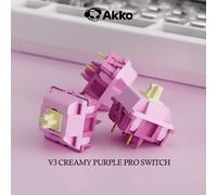 Akko V3 Creamy Purple Pro Switch Interruttore tattile 30gf a 5 pin compatibile con tastiera meccanica MX (45 pezzi)