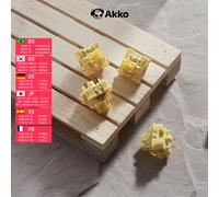 Akko V3 pro Interruttore giallo crema Interruttore lineare a 5 pin 50gf con stelo antipolvere compatibile con tastiera meccanica MX (45 pezzi)