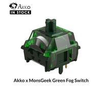 Akko x MonsGeek Green Fog Switche Interruttore lineare pesante a 5 pin 60gf Pre-lubrificato Compatibile con il diffusore LED della tastiera meccanica MX Green Fog Linear
