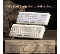 Akko YU01 Supporto tastiera meccanica in resina VIA 65% RGB retroilluminato sostituibile a caldo BT5.0/2.4G Tastiera da gioco cablata wireless e tipo C