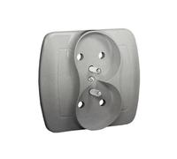 AKKORD PRESA ARGENTO 2X Z/U MORSETTI A VITE 16A 250V AGZ2/26