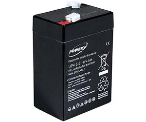 akku-net Batteria Powery al gel di piombo 6V 4,5Ah Lead-Acid 6V 4,5Ah Nero