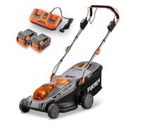 FUXTEC Tagliaerba a batteria FX-E2RM43PRO • 43 cm larghezza taglio • 40V batteria litio • trazione con velocità variabile • funzione mulching • regolazione altezza 25-75 mm