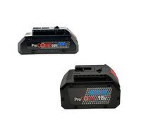 Akkuzone Set di batterie da 18 V, 4,0 Ah e 8,0 Ah, compatibile con Bosch Professional ProCORE18V, batterie di ricambio agli ioni di litio per Bosch 18 V, sistema professionale con indicatore LED