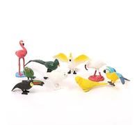 AKLOSIPY 10 Figurine di Uccelli in Miniatura con Dettagli Realistici, Set da Gioco Educativo per Bambini, Ideali per la Decorazione e il Divertimento
