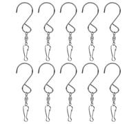 AKLOSIPY 10 Pezzi in Acciaio Inossidabile a Spirale Rotante a 360 Gradi - Clamp/Holder per Mangiatoie per Uccelli, Luci per Feste e Decorazioni per la Casa (10 Pacchetto)