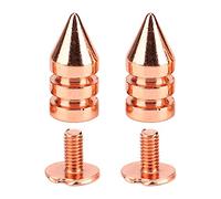 AKLOSIPY 100 Set di Kit di Borchie a Punta Cono a Punta in Oro Rosa - Borchie a Vite in Ottone Ad Alta Durezza per Abbigliamento e Scarpe Fai da Te (ottone 2)