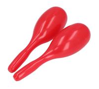AKLOSIPY 2 Sonagli Musicali Maracas di Forma Ovale - Strumento a Percussione Manuale per Feste, KTV Ed Eventi della Scuola Materna, Giallo (rosso)