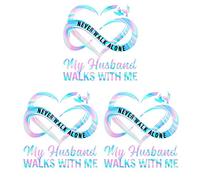 AKLOSIPY 3 Adesivi Commemorativi Never Walk Alone per Auto e Computer portatili: Adesivi con Promemoria Sincero per la Famiglia e le Persone Care (#3)