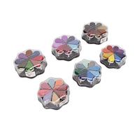 AKLOSIPY 48 Colori Metallici Imballaggio Individuale Pad di Inchiostro a Forma di Fiori Fai -da -te per la Creazione di Carte con Design di Dettagli Rialzati