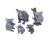 AKLOSIPY 5 Figurine di Koala Dipinte a Mano, Giocattoli in Plastica Morbida per Giochi Fantasiosi e Decorazioni per la Casa, per Bambini e Collezionisti