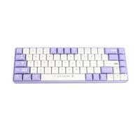 AKLOSIPY 68 Tasti Tastiera Meccanica Cablata Portatile con Interruttori Scambiabili Caldi e Retroilluminazione Dinamica RGB per Dispositivi di Tipo C - e Bianco (Viola e bianco)