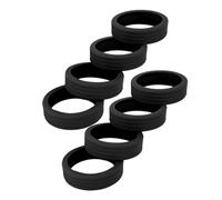 AKLOSIPY 8 Pezzi di Copertura Protettiva per Ruote per Bagagli in Silicone Che Riducono il Rumore e un Elegante Accessorio da Viaggio Facile Identificazione e (BLACK)