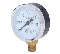 AKLOSIPY Accuratezza Elevata /4 Npt di Pressione con Quadrante Chiaro e Custodia in Ferro, Ideale per Il Monitoraggio della Pressione Idraulica e dell'olio (0~0.6Mpa)