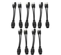 AKLOSIPY Adattatore per Iniettore Splitter Ethernet POE 5 Coppie DC12V per Telecamere IP e Punti di Accesso (BLACK)