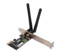 AKLOSIPY Adattatore WiFi PCI-E Ad Alta velocità da 300 Mbps da 2,4 GHz con Doppie Antenne per 7 8 10 11 &