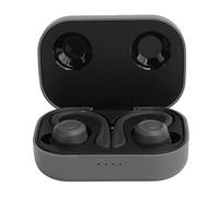 AKLOSIPY Auricolari con Ganci per l'orecchio in Silicone Antiscivolo e Custodia di Ricarica per attività Sportive (BLACK)