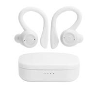 AKLOSIPY Auricolari con Ganci per l'orecchio in Silicone Antiscivolo e Custodia di Ricarica per attività Sportive (WHITE)