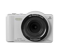 AKLOSIPY Camera Digitale 4K, Fotocamera Vlog WiFi da 75 MP con Focus Automobilistica a Doppio Lente Zoom per Fotografia di Viaggio, Touchscreen 2,8 Pollici, una Scheda Memoria 64 GB (64GB)