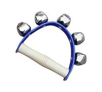 AKLOSIPY Campanello per Educazione Musicale Portatile con 5 Campanelli con Manico in Legno - Ideale per la Scuola Materna, i Gruppi Corali e l'apprendimento Facile (BLUE)