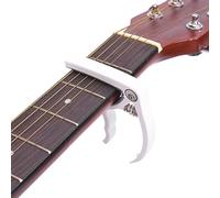 AKLOSIPY Capotasto per Chitarra in Plastica K73 Bianco per Chitarra Elettrica Basso Ukulele 4 Corde, Capotasto Leggero con Strumento per Rimuovere il Perno del Ponte, Accessorio per Portatile per