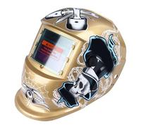 AKLOSIPY Casco per Saldatura Oscurante Automatico Saldatura Ad Energia Solare con Ampio Schermo da 93x43 Mm, sensibilità all'ombra Ritardata, Batteria di Riserva Ricaricabile, Materiale PP Termico
