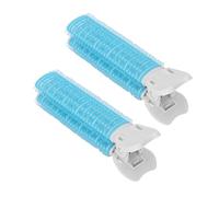 AKLOSIPY Clip per Bigodini a Rullo Volumizzante 2 Pezzi - Strumento per lo Styling di Radici e Frange per Donne e Ragazze, Clip per Bigodini Volumizzanti Senza Calore, Materiale ABS, Set di (BLUE)