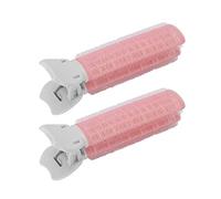 AKLOSIPY Clip per Bigodini a Rullo Volumizzante 2 Pezzi - Strumento per lo Styling di Radici e Frange per Donne e Ragazze, Clip per Bigodini Volumizzanti Senza Calore, Materiale ABS, Set di (PINK)