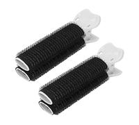 AKLOSIPY Clip per Bigodini a Rullo Volumizzante 2 Pezzi - Strumento per lo Styling di Radici e Frange per Donne e Ragazze, Clip per Bigodini Volumizzanti Senza Calore, Materiale ABS, Set di (BLACK)