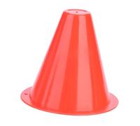 AKLOSIPY Coni da Allenamento da Calcio Morbidi Gialli da 10 Pezzi da 8 Cm, Marcatori da Calcio in Plastica PE con Base, Dischi Impilabili per Confini del Trapano, Attrezzatura da Campo per (Rosso)