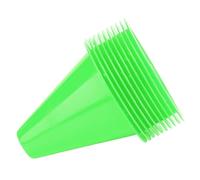 AKLOSIPY Coni da Allenamento da Calcio Morbidi Gialli da 10 Pezzi da 8 Cm, Marcatori da Calcio in Plastica PE con Base, Dischi Impilabili per Confini del Trapano, Attrezzatura da Campo per (Green)