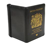 AKLOSIPY Copertura del Passaporto Gran Bretagna con Cintura Elastica - da Viaggio Multicard - Custode per ID, Credito e Vaccini