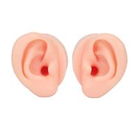 AKLOSIPY Coppia Modello di Orecchio per Pratica di Piercing in Morbido Silicone per Esposizione di Gioielli e Formazione, Colore della Pelle Medio, Accessori per Orecchie Realistici per Artisti di