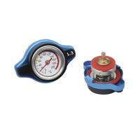 AKLOSIPY Copri Tappo Radiatore Universale con Indicatore di Temperatura Lega di Alluminio Resistente per la Modifica Dell'auto (BLUE)