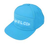 AKLOSIPY Display LED con Messaggio Modificabile - Cappello in Cotone per Halloween Ed Eventi, Accessorio Moda Blu (Cappello Blu Parole)