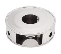 AKLOSIPY Elegante Scaldateiera in Acciaio Inossidabile con Design Cavo | Scaldacandele Compatto per l'esperienza del tè (Foro Circolare)