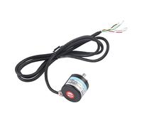 AKLOSIPY Encoder Ad Albero ABZ Encoder Incrementale Trifase DC5-24V 200Z per il Settore dell'ingegneria dell'automazione degli Uffici, Alloggiamento Alto in Alluminio con Supporto di Accoppiamento