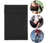 AKLOSIPY Fascia da Braccio Sportiva Traspirante per Corsa e Palestra - Borsa per Cellulare Altamente Elastica in Colori Vivaci per Uomo e Donna (BLACK)