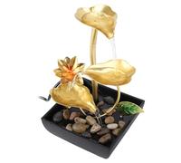 AKLOSIPY Fontana a Cascata da Tavolo a 3 Livelli con Luci a LED, Fontana da Scrivania per Interni per l'arredamento di Casa e Ufficio