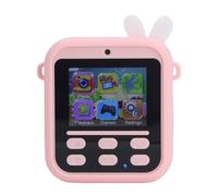 AKLOSIPY Fotocamera Stampata Istantanea Fotocamera Selfie Istantanea Fotocamera Digitale da 48 MP Doppio Lente da 2,4 Pollici Display 16x Zoom 1080p Video HD con Filtri Adesivi Giochi (Coniglio rosa)