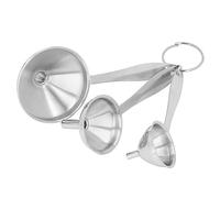 AKLOSIPY Funnelli in Acciaio Inossidabile 3pcs Set per Trasferimento di Ingredienti Liquidi e Secchi - Oli Essenziali, Olio, Aceto, Spezie, Facile da