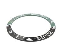 AKLOSIPY Inserto per Lunetta per Orologio GMT in Ceramica da 38 Mm e Base Verde con Caratteri per la Sostituzione