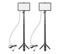 AKLOSIPY Kit Luce Video LED USB Kit Luce Video LED Colorata RGB con Temperatura Bicolore 3200K 5600K, Alimentatore USB Treppiede Estensibile per Videoconferenza Laptop