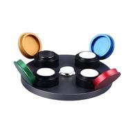 AKLOSIPY Kit Olio per Orologio con 4 Fori, Copertura Protettiva, Portabicchieri Oliatore in Metallo e Ceramica per Accessorio per la Riparazione dell'Orologio