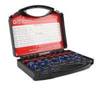 AKLOSIPY Kit per il Controllo della Filettatura dei Bulloni dei Dadi - Strumento in Alluminio Ad Alta Precisione da 36 Pezzi per l'ispezione e l'assemblaggio di Filettature Imperiali e Metriche