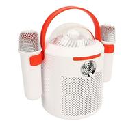 AKLOSIPY Macchina per Karaoke Portatile con Doppio Microfono, Suono Stereo 3D Hifi, Luce Ambientale Colorata e Riduzione del Rumore - Feste Ideali